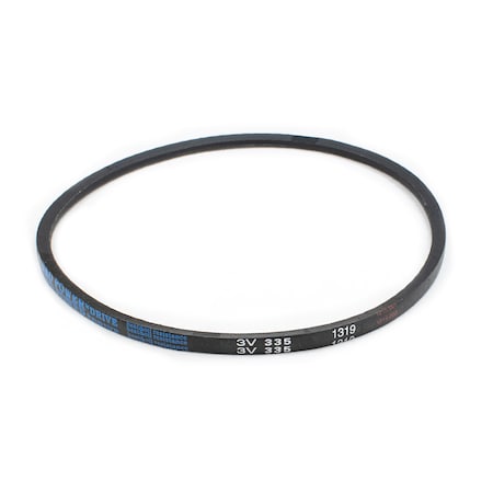 D&D 3V335 Wedge V-Belt, 33.5 in Outside Length, 3/8 in Top Width, 5/16 in Thickness, 1 Ribs 3V335